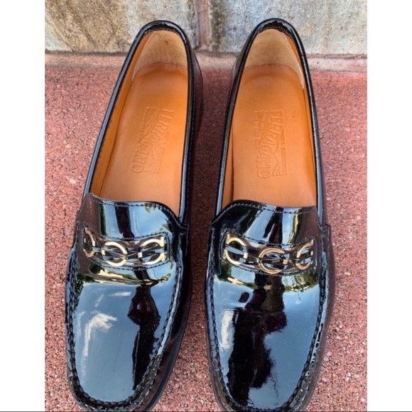 Salvatore Ferragamo Shoes - Ferragamo Black Patent Leather Loafers